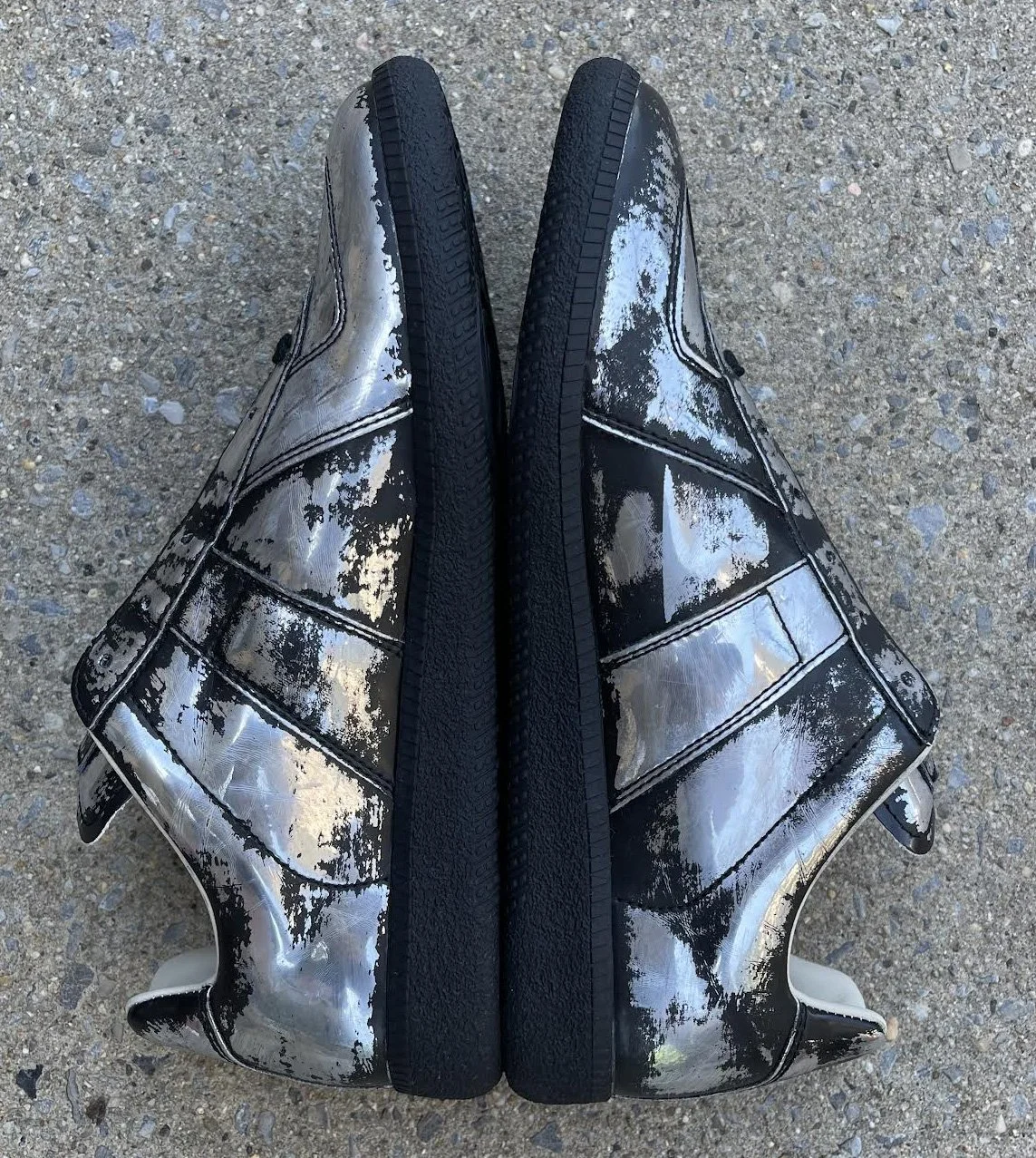 Women's Maison Margiela Replica Distressed Silver DS — RootsBK